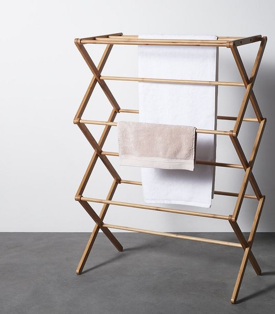 Bamboo Foldable Clothes Airer