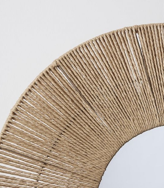 Paper Cord Round Mirror