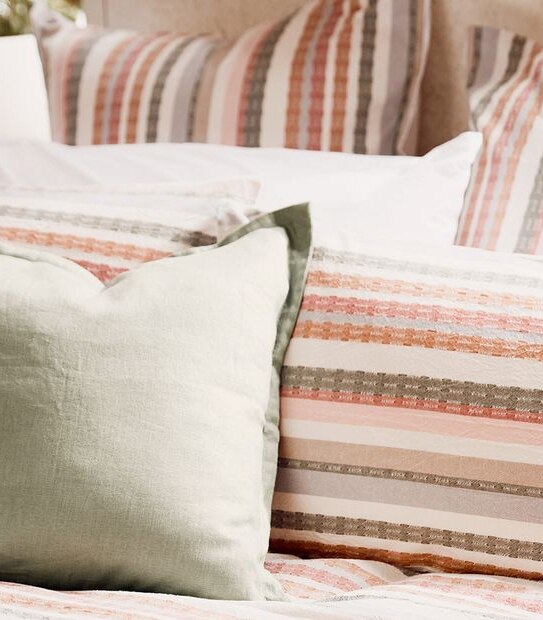 Darius Multi Stripe Quilt Cover Set - Queen Bed