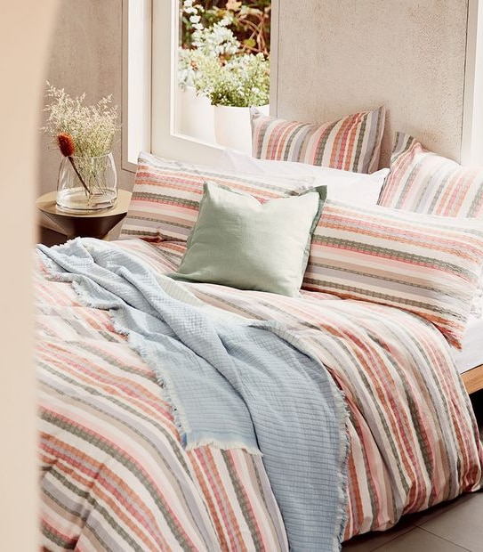 Darius Multi Stripe Quilt Cover Set