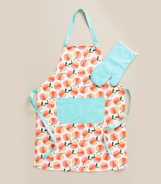 Apron And Oven Mitt Set