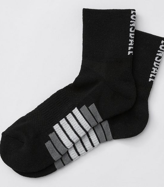 Lonsdale London 2 Pack Performance Quarter Crew Socks - Black