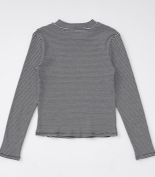 Striped Rib Long Sleeve Top - Multi