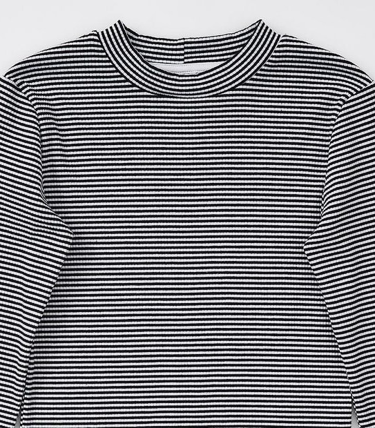 Striped Rib Long Sleeve Top - Multi