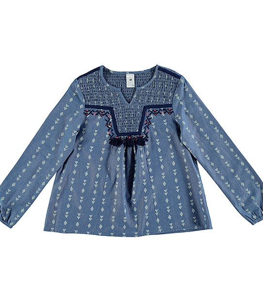 Shirred Yoke Top