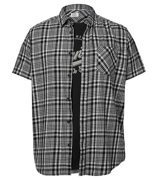 Shirt & T-Shirt Combo Set - Black
