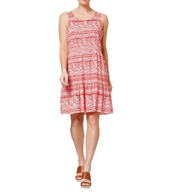 Tiered Dress - Flamenco Red