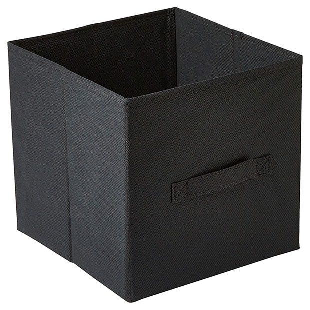2 Pack Fabric Folding Cubes Black Target Australia