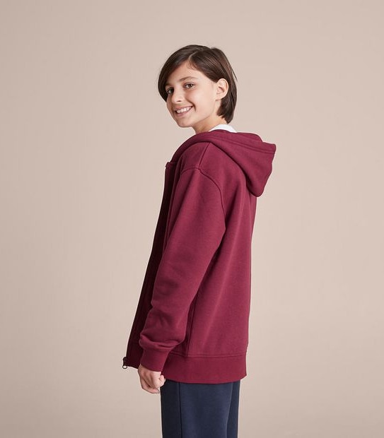 School Fleece Zip Thru Hoodie