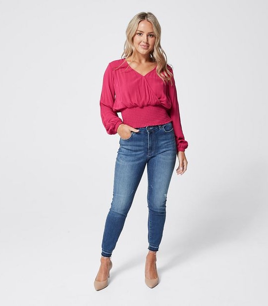 Dannii Minogue Petites Shirred Hem Top