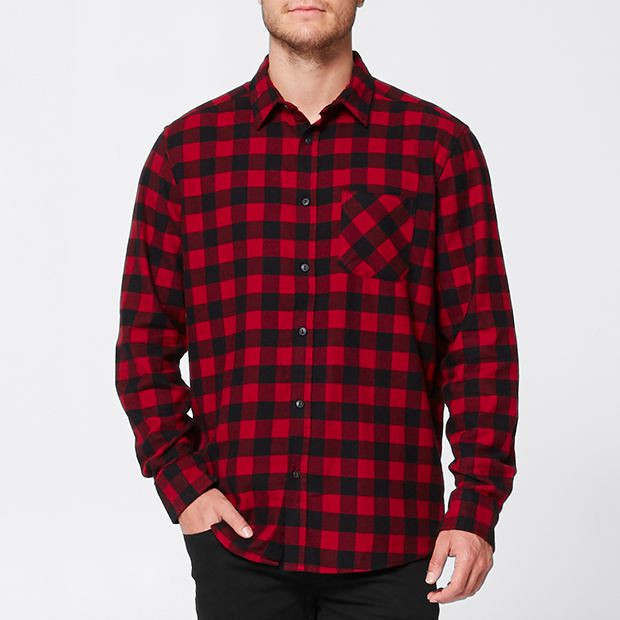 Australian Grown Cotton Flannelette Shirt Red Target Australia