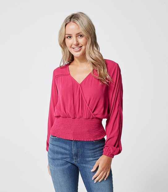 Dannii Minogue Petites Shirred Hem Top