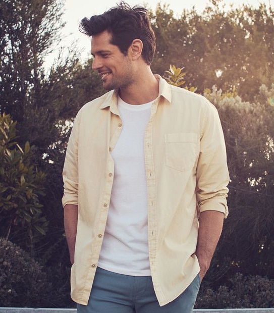 Garment Dye Long Sleeve Casual Shirt