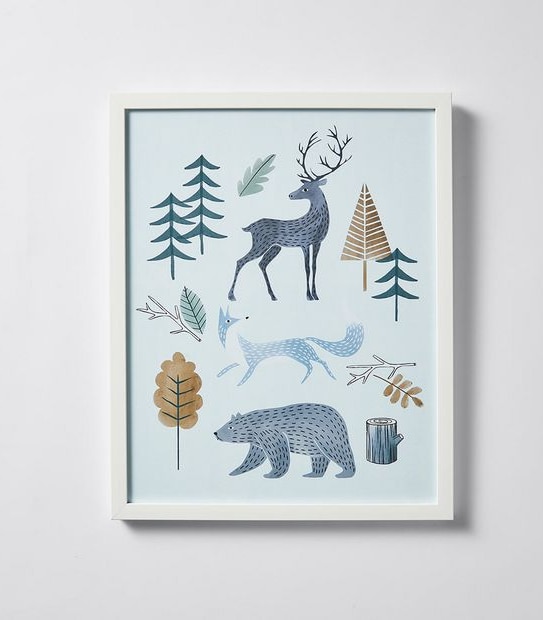 Kids Forest Friends Framed Print