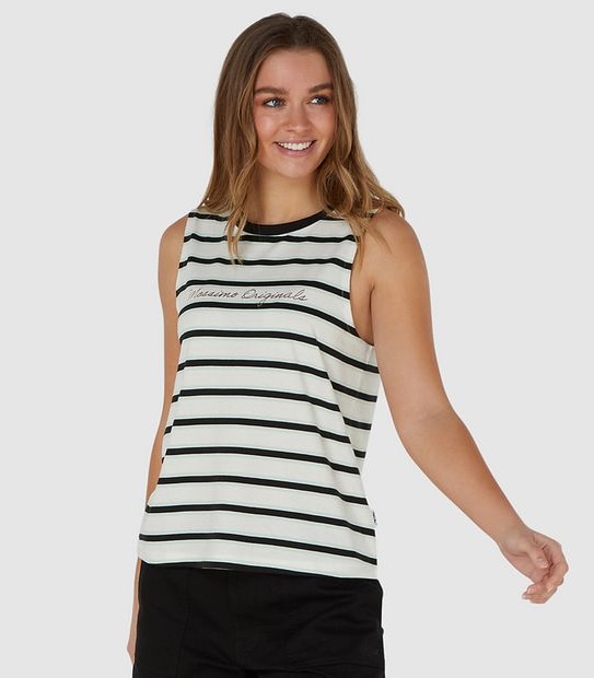 Mossimo Sands Tank Top - Black Stripe