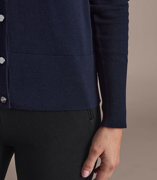 Preview Ribbed V-Neck Cardigan