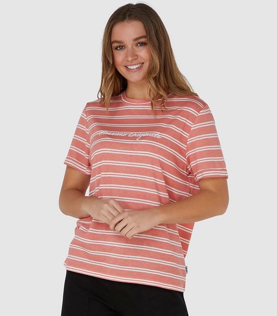 Mossimo Beverley Short Sleeve T-Shirt - Rose Stripe