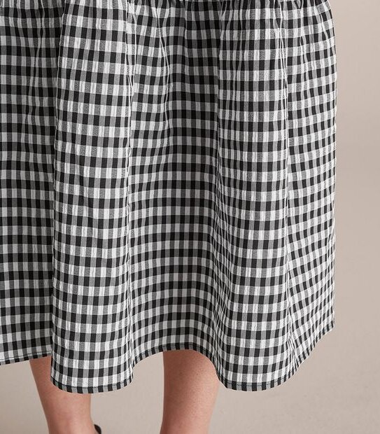 Preview Shirred Frill Strap Midi Dress
