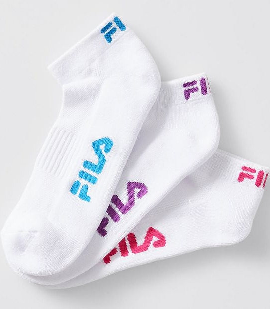 Fila 3 Pack Low Cut Sports Cushion Foot Socks - White