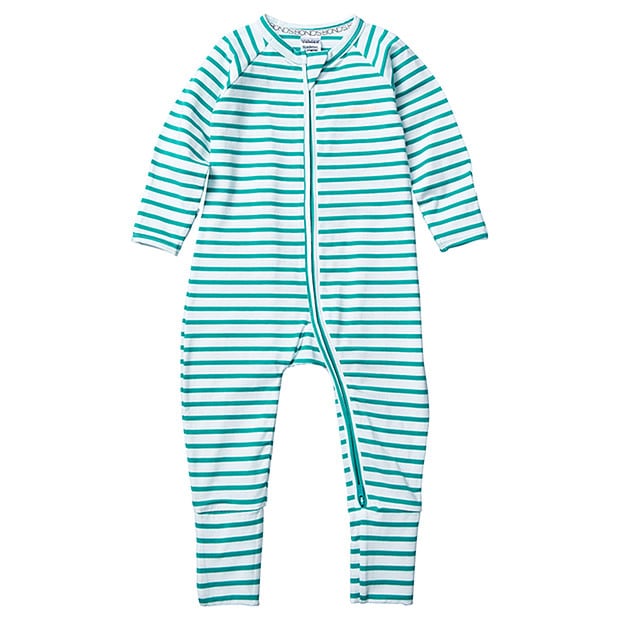 Unisex Bonds Zip Wondersuit - Emerald/White