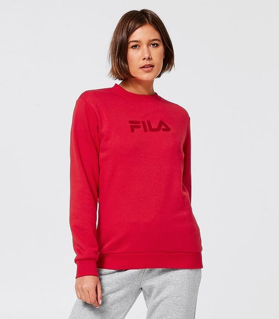 Fila Corette Crew Jumper - Red | Target Australia