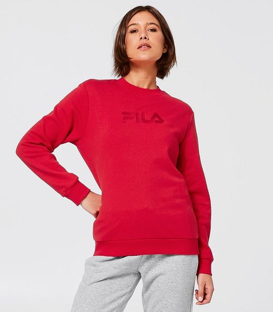 Fila Corette Crew Jumper - Red | Target Australia