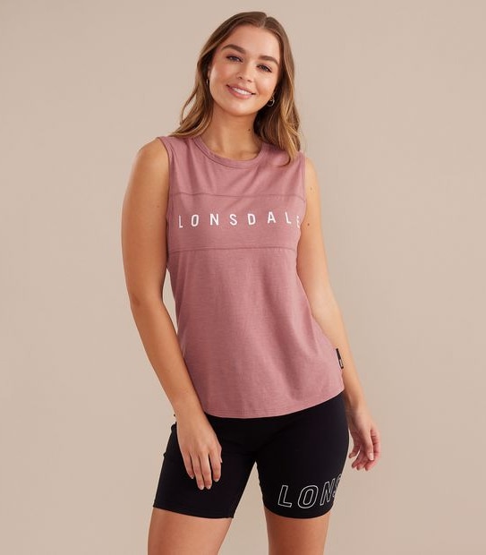 Débardeur LONSDALE LONDON Femme Taille 40 - Jaune - Neuf Avec étiquettes - Coton/polyester