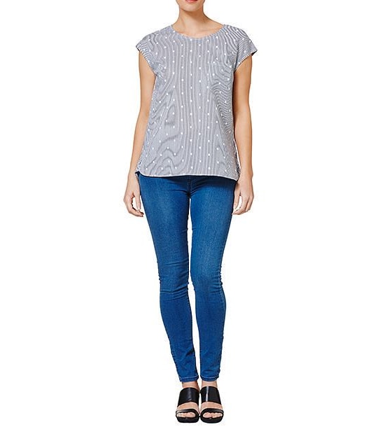 Linen Blend Shell Top