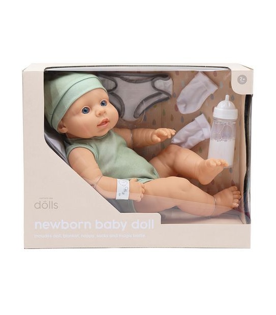 Nurture Me Newborn Baby Dolll & Accessories - Green
