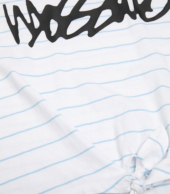 Mossimo Script Tie Front T-shirt - White