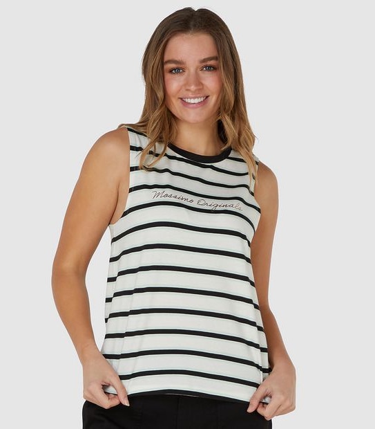 Mossimo Sands Tank Top - Black Stripe