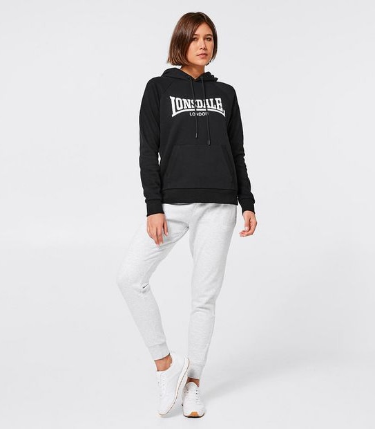 Lonsdale London Wattan Logo Hoodie Jumper - Black