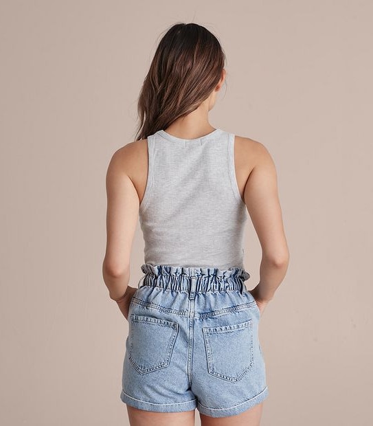 Lily Loves Ribbed Racer Tank Top
