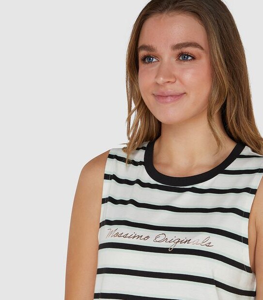Mossimo Sands Tank Top - Black Stripe