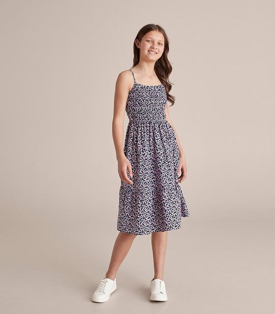 SW251781_01 S23 SL TIERED MIDI DRESS BLUE