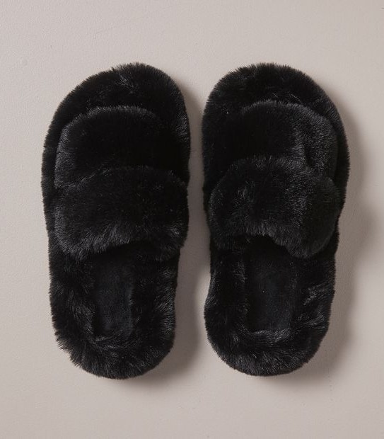 Sunil Furry Platform Slippers