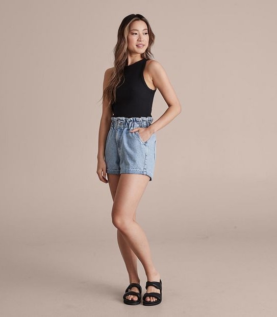 Lily Loves Ribbed Racer Tank Top