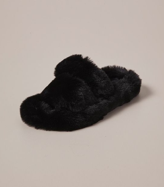 Sunil Furry Platform Slippers