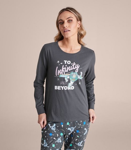 Womens Family Matching Disney Glow-In-The-Dark Buzz Lightyear Cotton Pyjama Set 2 of 5