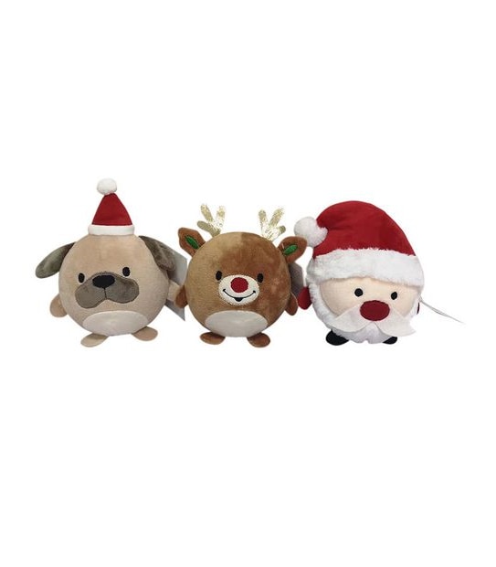 Christmas Novelty Squish Plush 15cm - Assortd*