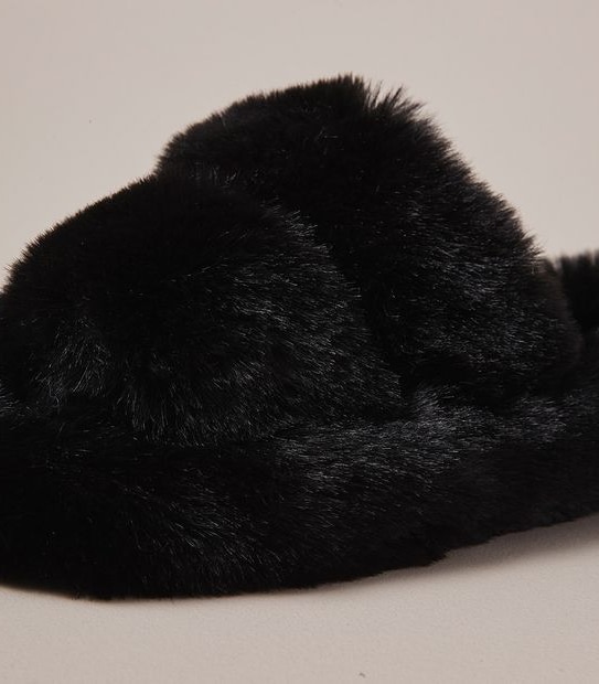 Sunil Furry Platform Slippers
