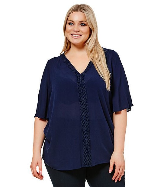 Belle Curve Flutter Sleeve Top