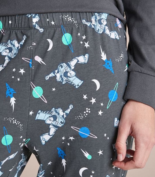 Womens Family Matching Disney Glow-In-The-Dark Buzz Lightyear Cotton Pyjama Set 5 of 5