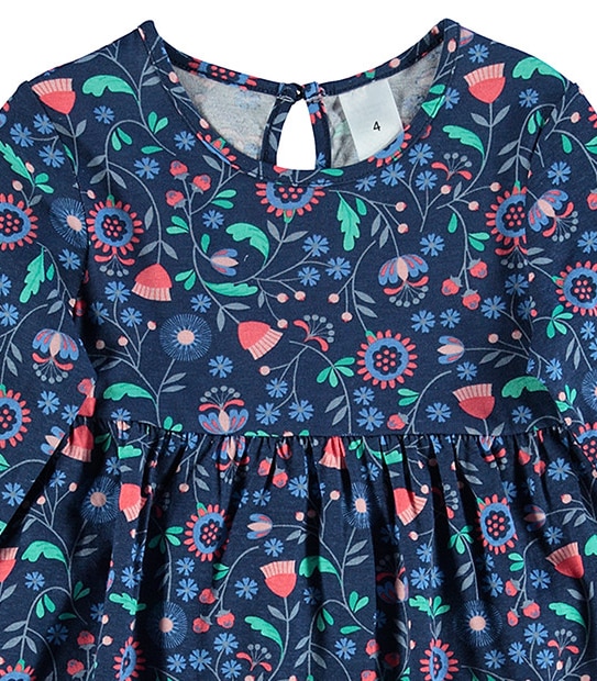 Long Sleeve Floral Print Dress 3 of 3