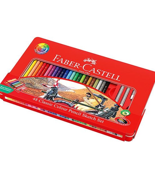 Faber-Castell Classic Colour Pencil Sketch Set - 48 Pack