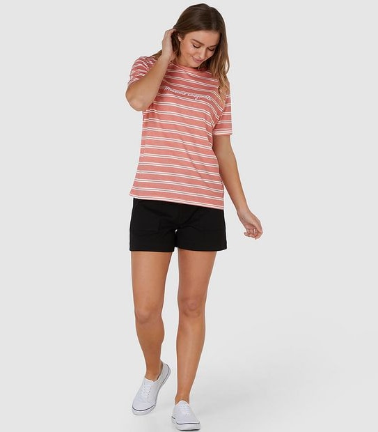 Mossimo Beverley Short Sleeve T-Shirt - Rose Stripe