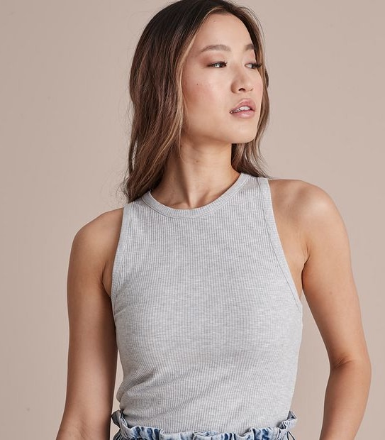 Lily Loves Ribbed Racer Tank Top