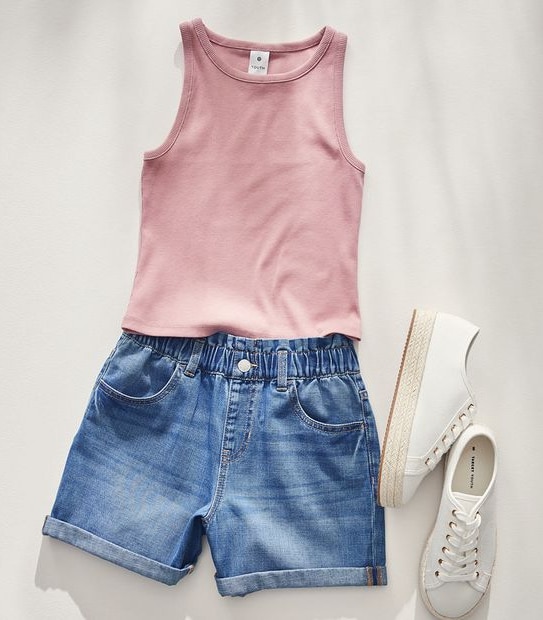 Denim Paperbag Waist Short
