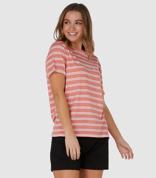 Mossimo Beverley Short Sleeve T-Shirt - Rose Stripe