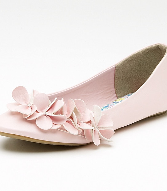 Tasty Floral Trim Ballet Flats